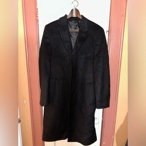 Vintage Lauren Ralph Lauren Full Length Coat with buttons in black. Size 44R.